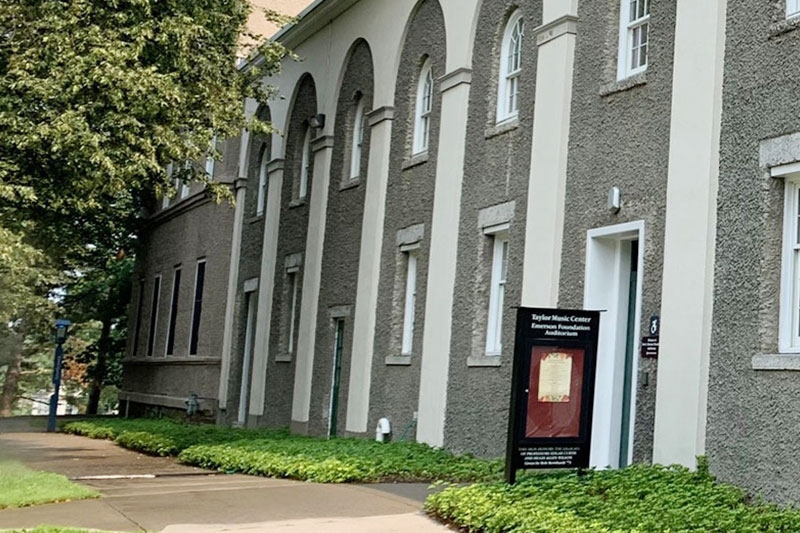 An exterior view of Taylor Music Center