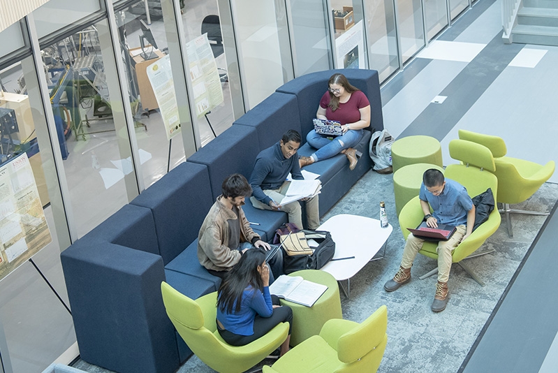 The ground floor lobby in ISEC building