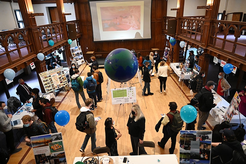 A view of the international fair held in Old Chapel