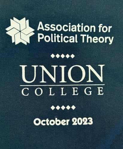 A graphic with text that reads Association for Political Theory