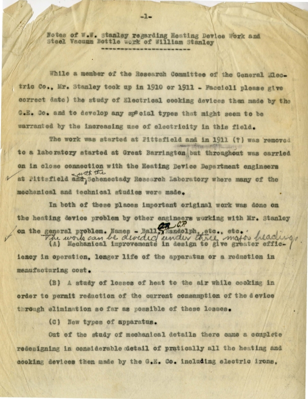 Working in his lab in Great Barrington, Mass., in 1913, Stanley designed the first all-steel, double-walled, vacuum sealed bottle. Earlier models of a thermos included a metal exterior and a glass interior, which cooled things fast and shattered easily.