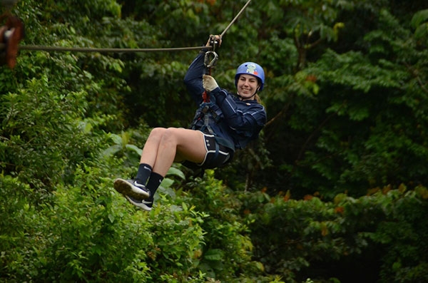 Annie DeLoid, head coach of the women’s volleyball team, on a recent trip to Costa Rica.