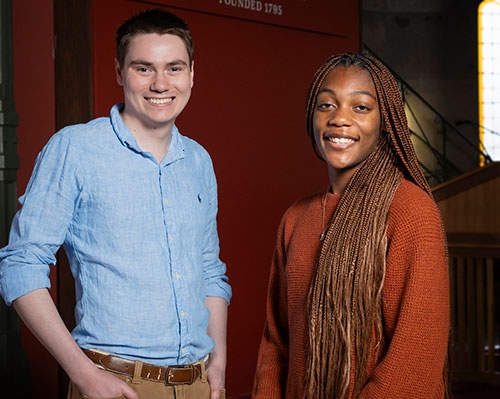 Stephen Wong '24 (left) and Gabi Baker '25 