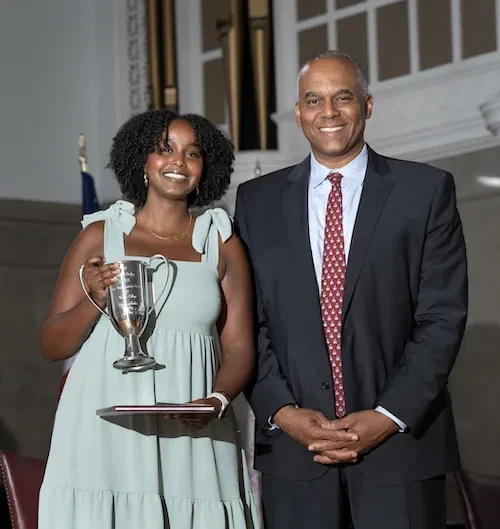 Abshir received the Frank Bailey (1885) Prize. It is awarded annually to the senior who has rendered the greatest service to the College in any field. It is considered the most prestigious student prize at Union.