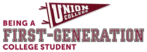 A graphic that says being a first generation college student