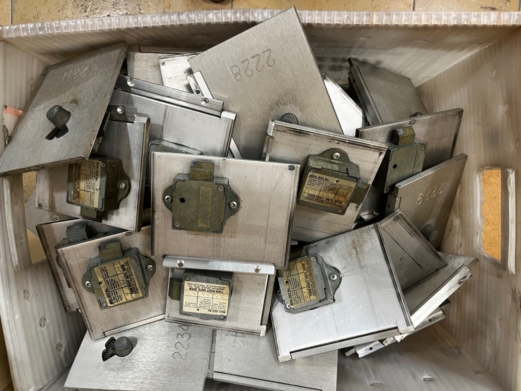 Union became the latest to focus on packages when workers from the Facilities Department began disassembling the 2,300 aluminum mailboxes in the Reamer Campus Center that have brought joy (and maybe a bill or two) to thousands of students over the decades. The campus center has hosted the mail room since 1975, except when it was temporarily relocated to the basement of Richmond House while the building underwent a renovation from 1985-88.
