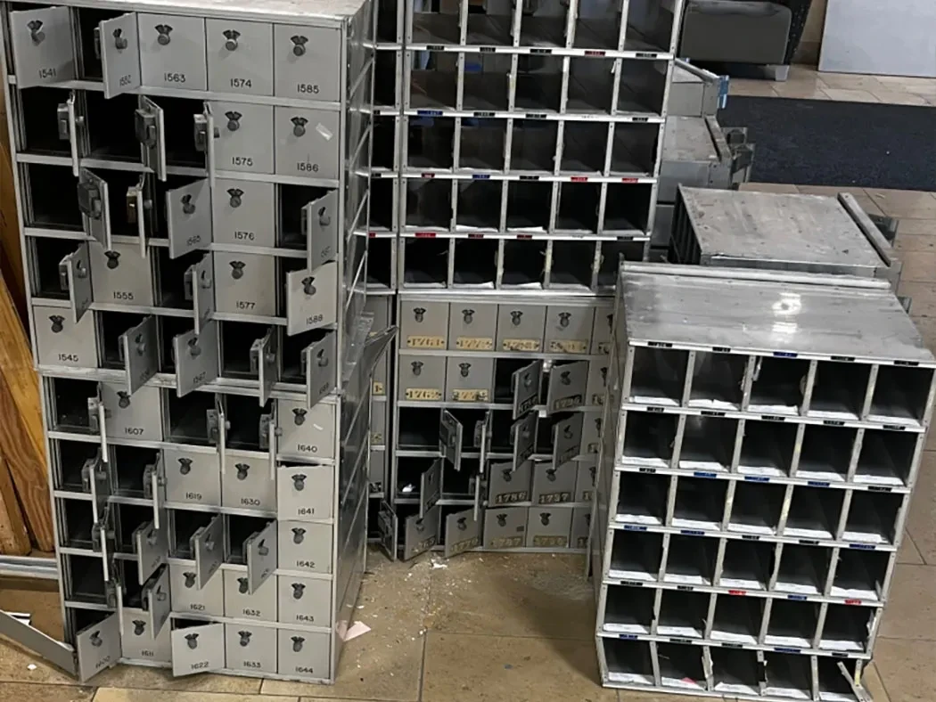 Union became the latest to focus on packages when workers from the Facilities Department began disassembling the 2,300 aluminum mailboxes in the Reamer Campus Center that have brought joy (and maybe a bill or two) to thousands of students over the decades. The campus center has hosted the mail room since 1975, except when it was temporarily relocated to the basement of Richmond House while the building underwent a renovation from 1985-88.