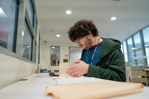 Robert Levitt ’26, a history major from Dobbs Ferry, N.Y. He is conducting research about Eliphalet Nott, Union’s president for 62 years, the longest tenure of any American college president.