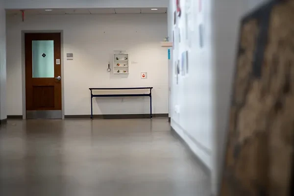 The tiny gallery in the Visual Arts building