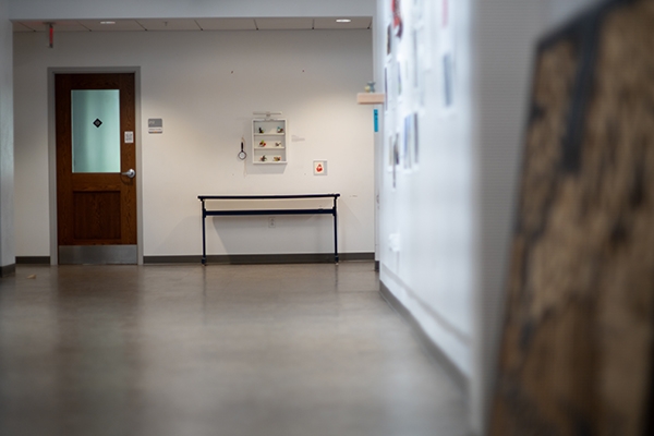 The tiny gallery in the Visual Arts building