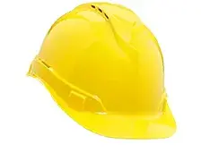 A protective helmet that is worn in the field
