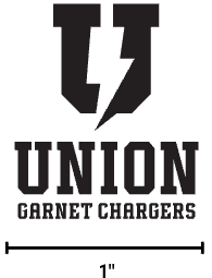 Union Garnet Chargers Min size 1 inch