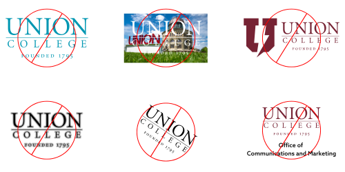 Examples of how not to modify the wordmark
