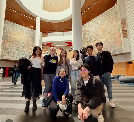 Standing, from left, are Anh Nguyen, Cate Hicks, Nada Aloussi, Alissa Tsay, Eastwood Yeboah, Miraj Parekh and Vin Pham. Kneeling, from left, are Ashlesha Bhagat and Ha Truong.  