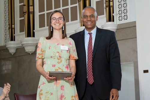Eastwood Yeboah ’25 and Gabriella (Gabby) Baratier ’25 captured the top two awards at Prize Day Saturday afternoon in Memorial Chapel. More than 100 awards were presented to honor students for achievement in academics, leadership and community service.