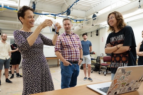 Elizabeth Kiss officially began her tenure as Union’s 20th president Tuesday, walking the College’s historic campus, meeting with students and faculty working on summer research, and greeting staff and visitors in the Reamer Campus Center.