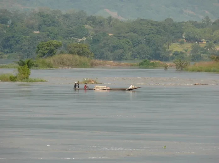 Boat on the Oubangui River