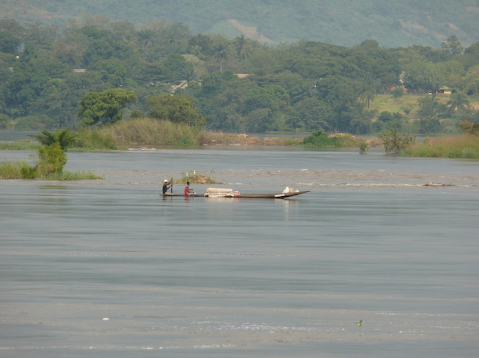 Boat on the Oubangui River