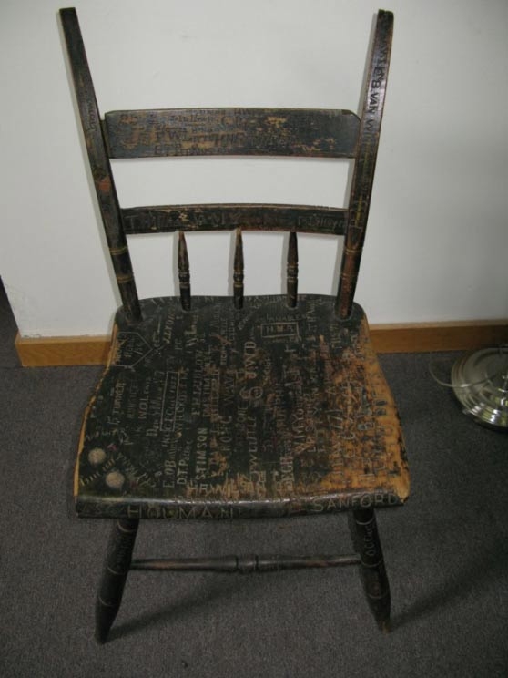 A spindle chair