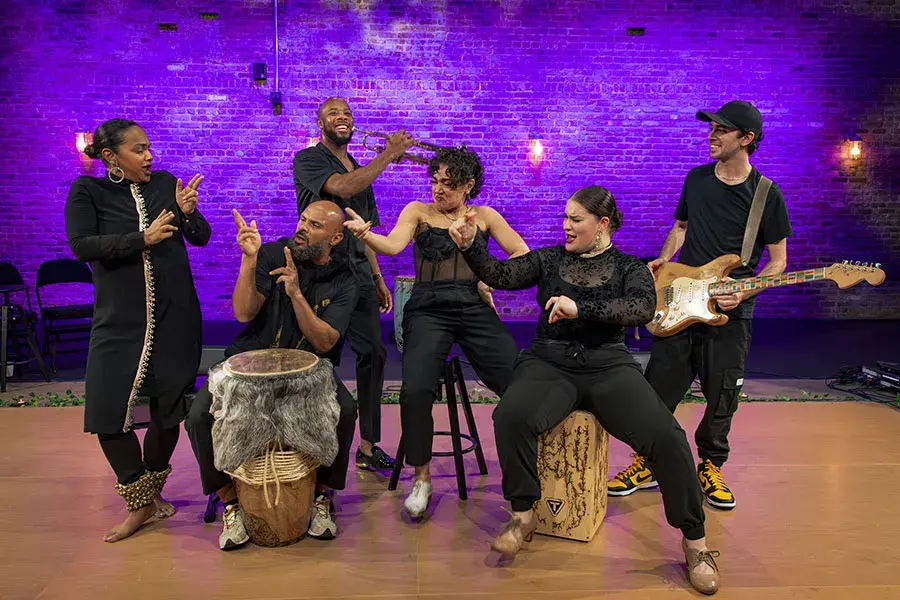 Percussion and dance group photo