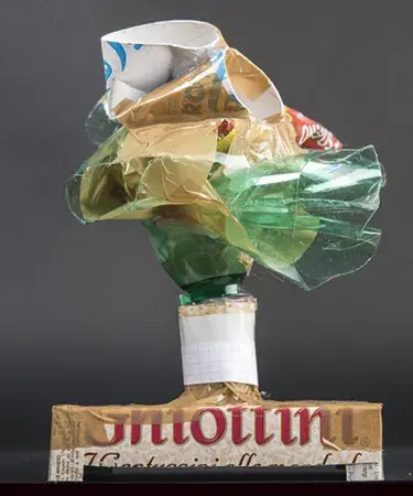 Bozzetto Sconosciuto, cardboard, plastic, tape, 2013