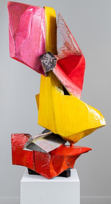 Passenger cardboard, wood, steel epoxy, paint, 2023