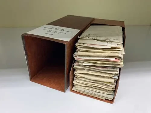 A box full of files