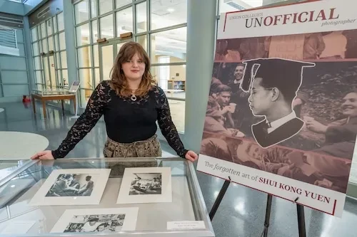 Shortly after he arrived at Union in 1938 as an exile from Japanese-occupied China, student Shui Kong Yuen taught himself photography. Carrying a Rollei Rolleiflex camera, he crisscrossed campus over the next four years and beyond to document everything from athletic contests and dances to architecture and fraternity life. Yuen ’42 became Union’s unofficial photographer, amassing an impressive collection of photos both in quality and quantity. His photos offered such an extraordinary snapshot in time of cam