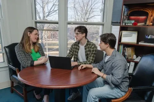 When the Downtown Schenectady Improvement Corporation needed help redesigning its website, the non-profit organization didn’t need to stray far from its offices across from the College on Union Street. A new student-led group, the Union Consulting Collaborative, stood ready to assist. Formed this year, the group aims to pair students with Schenectady’s nonprofits and small businesses to support various projects, including research, outreach and web design. The community organizations get a much-needed servi