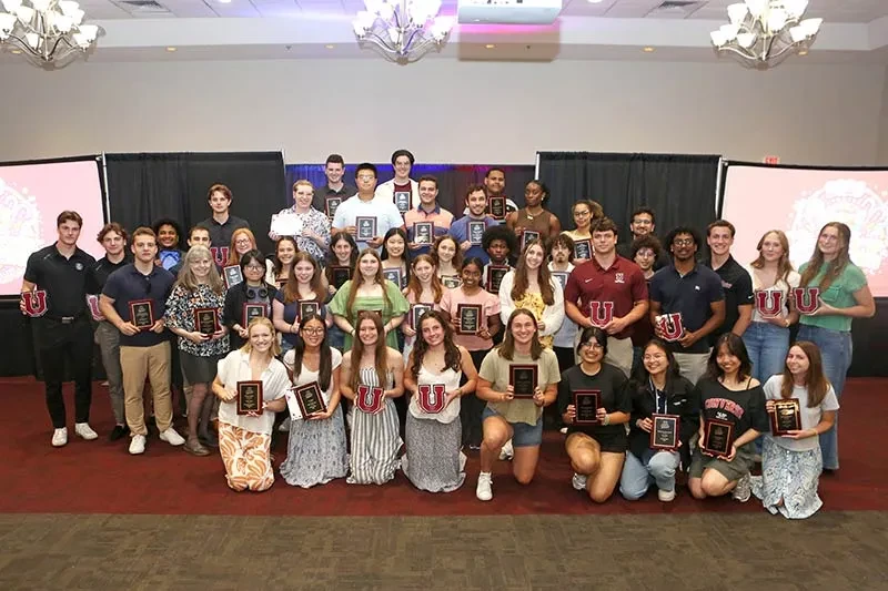 More than 60 students, organizations and other members of the campus community were honored Tuesday night at the annual Student Leadership Celebration at College Park Hall. Hosted by Student Affairs, the event seeks to recognize the leadership demonstrated by students and others in their co-curricular activities throughout the academic year. 