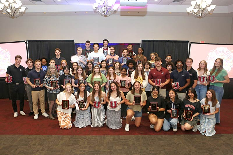 More than 60 students, organizations and other members of the campus community were honored Tuesday night at the annual Student Leadership Celebration at College Park Hall. Hosted by Student Affairs, the event seeks to recognize the leadership demonstrated by students and others in their co-curricular activities throughout the academic year. 