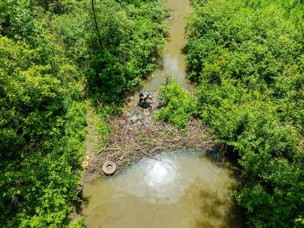 drone photo from above