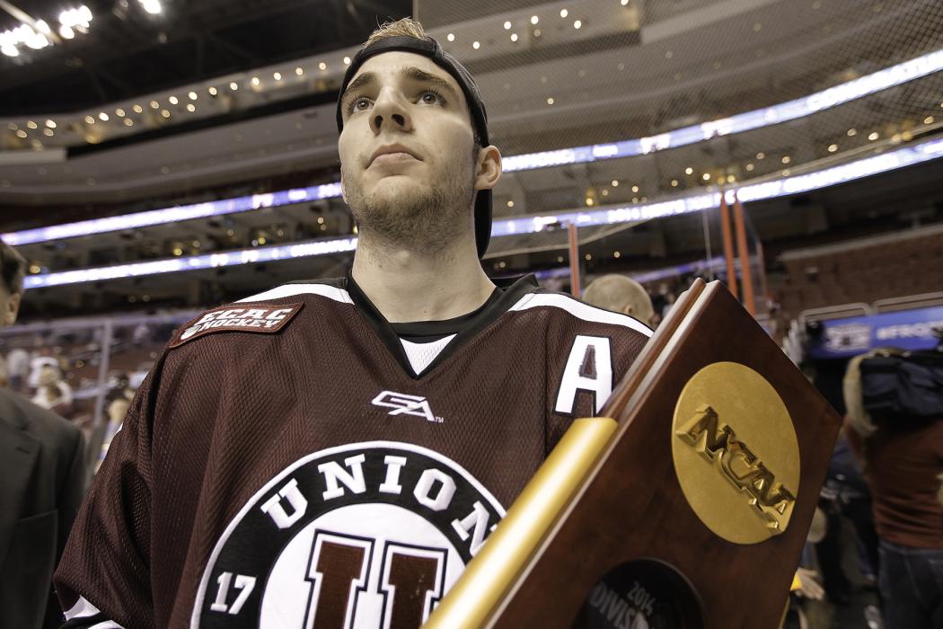 Nearly three months after winning the Stanley Cup, former Union men's hockey star Shayne Gostisbehere ‘15 will collect some more hardware: the Eliphalet Nott Medal. President Elizabeth Kiss will present Gostisbehere with the medal at Convocation, 4 p.m. Tuesday, Sept. 8, in Memorial Chapel. Established in 1995, the medal is awarded to alumni who have achieved outstanding success in their professional fields. The medal is named for Eliphalet Nott, president of Union from 1804 to 1866, the longest tenure of a