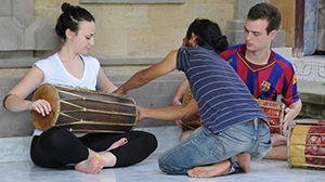 Studying the Balinese drum