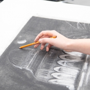 Student drawing of Nott Memorial