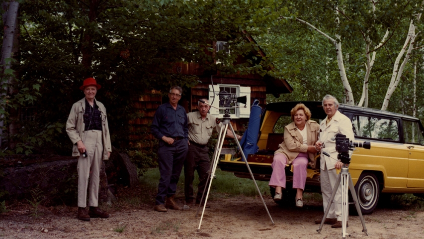 Paul Schaefer and others get ready for a day’s filming