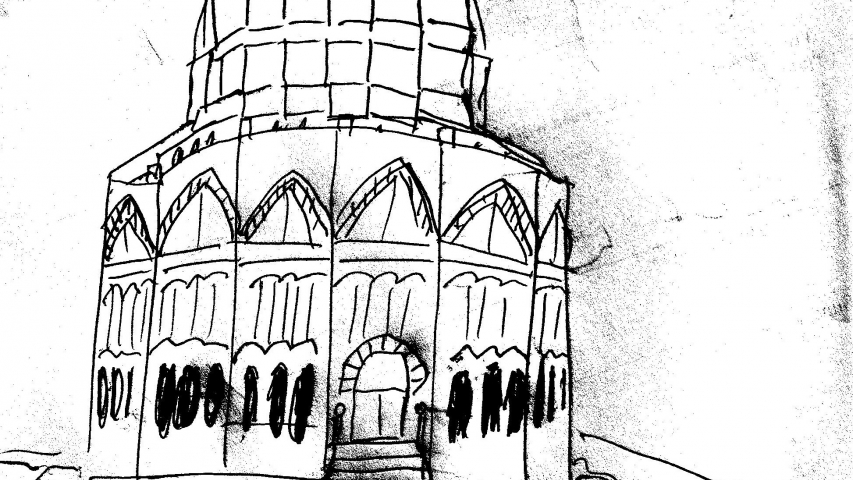 A sketch of the Nott Memorial