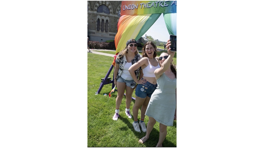 Photo off students at Pride 2023