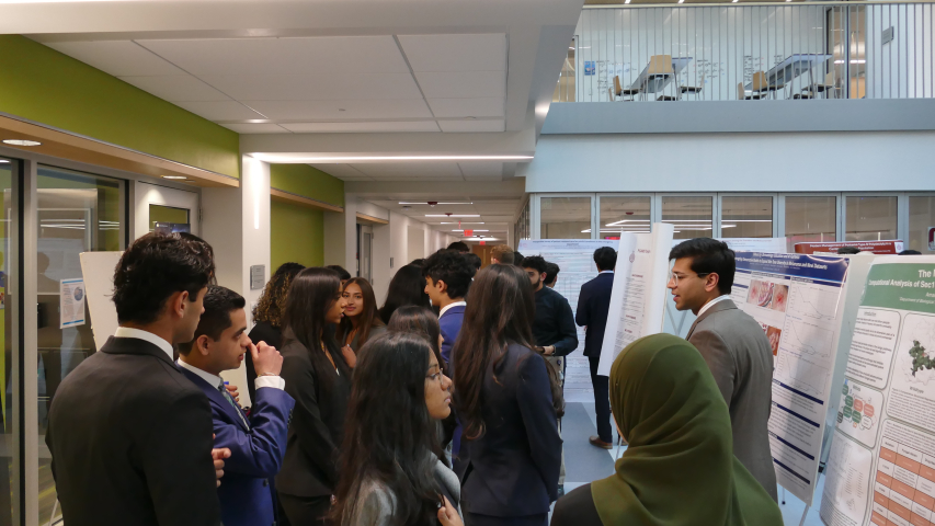 Rajveer Singh 27' presenting his research at the 1st annual Combined Degree Student Research symposium