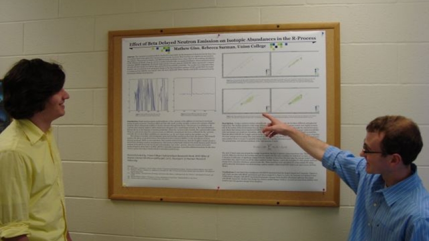 Matt tells Bryan about his research on elemental abundances (adviser: Rebecca Surman)