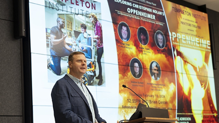 Professor Andrew Burkett at Oppenheimer discussion