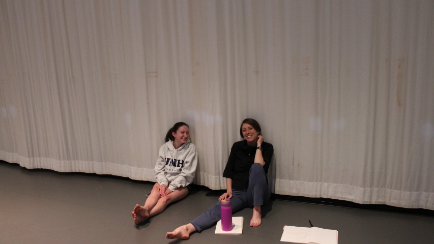 Megan Flynn and Emily Armlin taking a break.