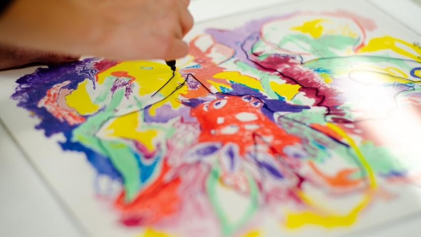 Detail in the printmaking studio