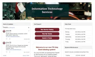Picture of ITS Ticketing System Portal