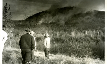 Fire on Bassett Mountain in 1966