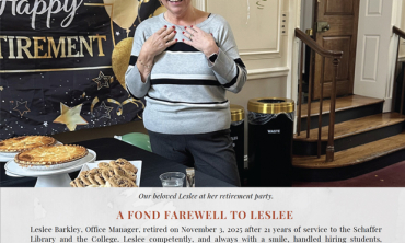 Schaffer library newsletter Winter 2026 cover