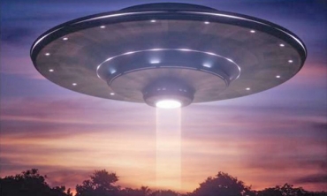 Artists rendering of a flying saucer.