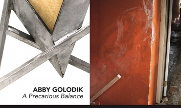 An exhibition of sculpture and photography, titled “Abby Golodik ’18: A Precarious Balance & Frank Rapant ’07: After the Fire,”