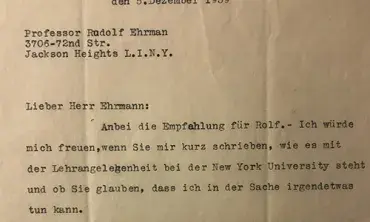 A letter written by Albert Einstein