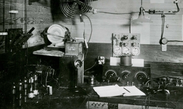 Archival photo of old radio equipment